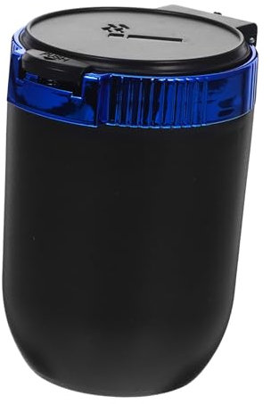 COSMEVIVI Cendrier De Voiture Couvercle En Acier Inoxydable 1 Pièce Bleu Pratique Pour Voiture Et Maison Design Minimaliste Accessoire De Voyage