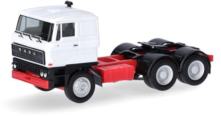 Herpa LKW Modell Mercedes Rába Zugmaschine 3achs, weiß, Miniatur im Maßstab 1:87, Sammlerstück, Made in Germany, Kunststoff