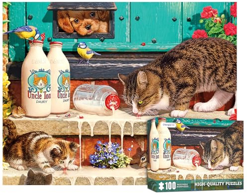 100 Teile Puzzles für Erwachsene Katze Puzzle 100 Teile Puzzles für Erwachsene Nette Kätzchen Puzzle100 Teile Puzzle für Erwachsene Senioren