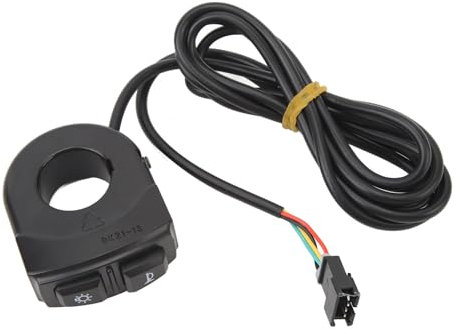Sonew Dk21 1S Elektrofahrrad-Licht- und Hupenschalter, ABS-Stabiler Kleiner Schalter für Elektrofahrräder, Roller, Dreiräder für Optimales Fahrraderlebnis