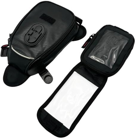 Sacoche de réservoir magnétique pour moto – Sac de réservoir étanche | Sac de réservoir magnétique transparent avec poche avant pour écran tactile