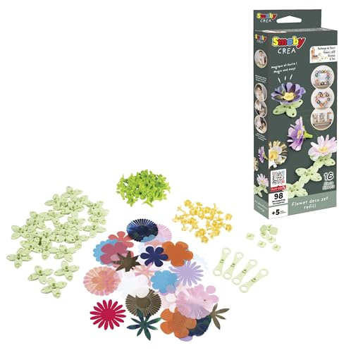 Smoby Crea - refill set deco blommor - manuell aktivitet - blomskapande verkstad - 350411 - tillägg ref 7600350410