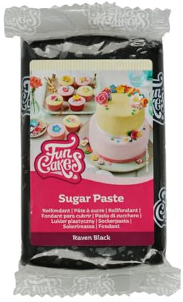 FunCakes Pasta De Azúcar Negro, 250 Gramo (Paquete de 2)