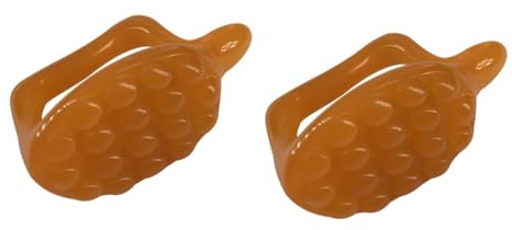 Gogogmee 2stücke Praktisches Hautpflege- Werkzeug Aus Natürlichem Harz Für Rücken Und Nackenmassage Tragbar Fördert Gesundheit Und Lindert Muskelschmerzen Orange