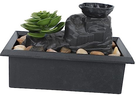 STOBAZA Fuente Decorativa de Mesa de 1 Pieza para Interiores Funciona con Pequeña Fuente de Plástico para Oficina Y Hogar