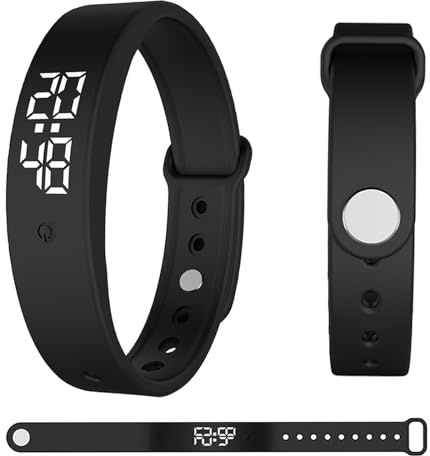 Vibrationsalarm Erinnerung Uhr,Wasserdicht Vibrationswecker Armband,Silent Vibrating Alarm Reminder Watch,Kann die Körpertemperatur Messen Uhr,Persönliche Alarme oder Pille Erinnerungen pro Tag