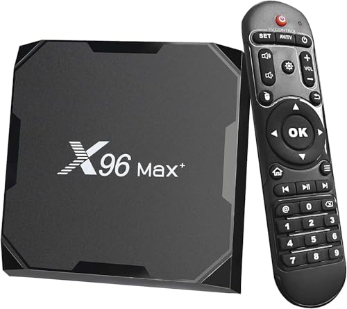 X96 Max Plu Box TV Android 10.0 - 4GB RAM, 32GB ROM - Reproductor multimedia 4K con mando a distancia y cable HDMI