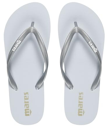 Mares TOEFLIP Lady, Infradito da Mare e Piscina, Adulto, Donna, Bianco-Argento, Taglia 37