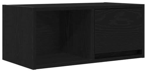 vidaXL TV-Schrank Schwarz Eichen-Optik 60x31x25,5 cm Holzwerkstoff