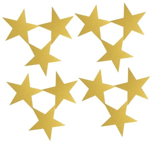 MAGICLULU Metallic Papier Stern Ausschnitte 24pcs Große Stern Dekorationen Pinnwand Liefert Künstlerei