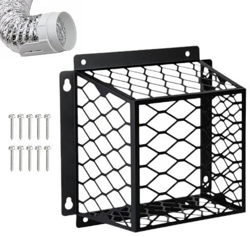 Grille d'aération extérieure pour sèche-linge – Housse d'aération extérieure | Protection d'aération de salle de bain | Protection anti-oiseaux en acier galvanisé | Étui de protection polyvalent pour
