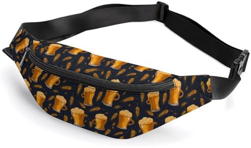 Gürteltasche mit Alkohol-Bier-Muster, Bauchtasche, Umhängetaschen, Hüfttasche für Lauftraining