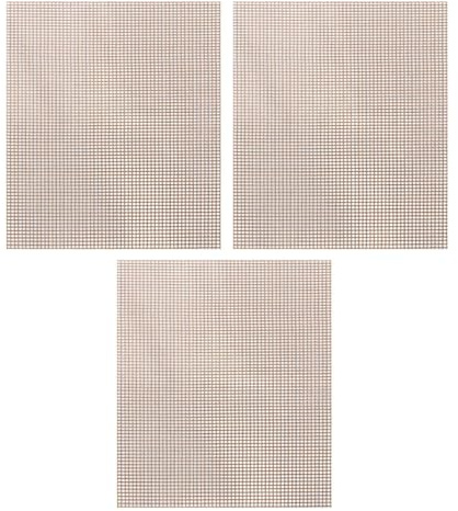 UTHCLO 3 piezas Alfombrilla Bbq Resistente al Calor Estera Antiadherente Reutilizable para Parrillas Barbacoa Malla para Asar Verduras Pescado y Kebabs Fácil de Limpiar