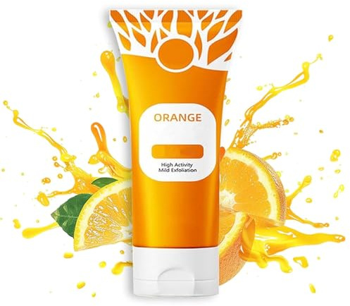 Orangen-Peeling-Gel, Gesichtspeeling, Orangen-Peeling für Gesicht und Körper, entfernt Mitesser und spendet Feuchtigkeit für alle Hauttypen
