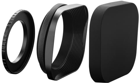 BCMCZCDC Metall Rechteckig Sonnenblende Gegenlichtblende mit 39mm Adapterring,Für Canon Sony Fuji Leica Mikrokamera Objektive