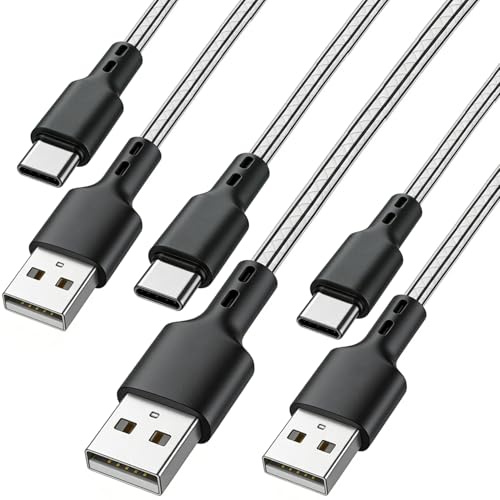 Bestwist USB C Cable, 3M [3PACK] Durable TPE USB to USBC Cables, TPE Data Sync Mobile Phone Charging Cord for Android, Tablet, Laptop, Camera, Microphone, Game Console Controller, Nintendo Switch