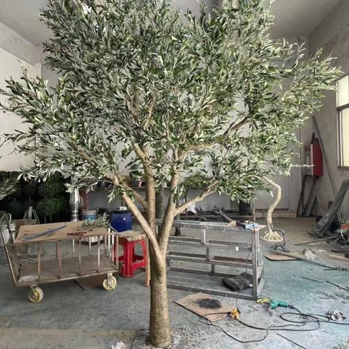 Glenmi Olivo Artificial, Plantas en Maceta realistas, fácil de Montar, sin Mantenimiento, Ideal for decoración de Interiores y Exteriores, hogar y Oficina.(2m*2m)