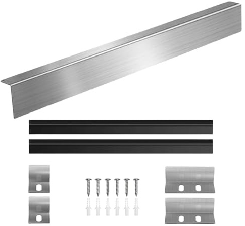 CGACCSD Llenador de hendidura para horno, barra lateral de acero inoxidable, barra lateral antideslizante, para cocina, horno, aparato, armario, lavavajillas, microondas, frigorífico,