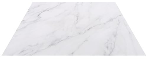 BAZEITFLOW Tabla de Mármol Blanco Rectangular para Cocina y Baño, Bandeja de Almacenamiento Ligera E Higiénica, Apta para Servir Comida