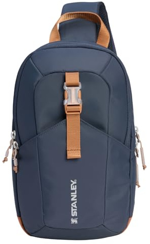 STANLEY Vitalize Crossbody Bag | Hydration Sling with Zippered Drinkware Compartment | Adjustable Strap | Multiple Storage Pockets | Durable Recycled Fabric | Twilight