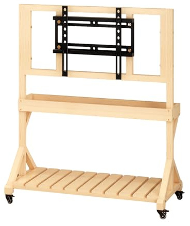 Supporto TV con Ruote, carrello TV per televisori da 40-85 pollici, regolabile in altezza, supporto TV mobile con ripiano,Carga Totale 150 kg,per Casa/Ufficio