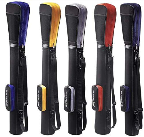 Golftasche/Pencilbag/Reisebag/Rangebag/Pistolbag/Tragebag mit integrierter Schutzhaube und Außentasche in Farbe: schwarz - Royalblau