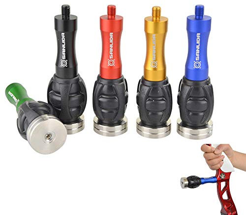 ZSHJG Bogen Stabilisator Buggriff Stabilisator Vibration Gummi Stabilisator Absorber Stoßdämpfer Aluminium Stabilisator Dämpfer für Bogen Zubehoer (Blau)