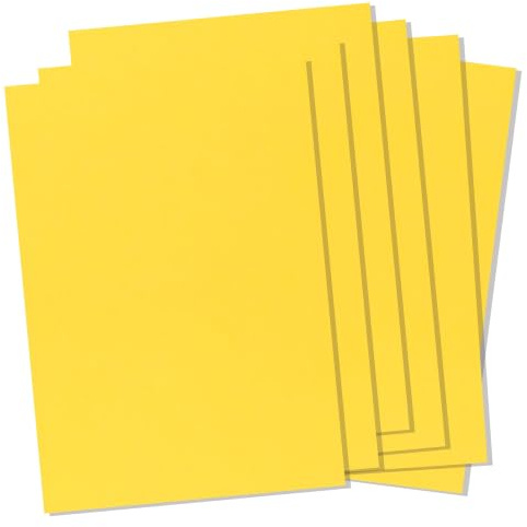 Baker Ross EV870 A4 Bastelkarton Gelb, 50 Blatt, DIN A4, Bastelpapier, Bastelbedarf für Schule, Hobby und Kreativprojekte