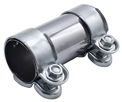 TAKPART Universal Exhaust Clamp Pipe Connector Double Clamp Ø 50 x 125 mm