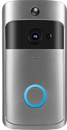 Cámara de timbre con video WiFi,timbre de seguridad para el hogar inalámbrico HD,cámara con sistema de interfono, detección de movimiento PIR de soporte/audio bidireccional/visión nocturna/gran