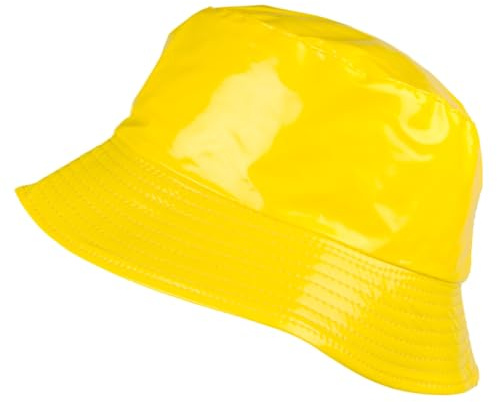 TOUTACOO, Gorro para la Lluvia en Vinilo, Impermeable (20-Amarillo)