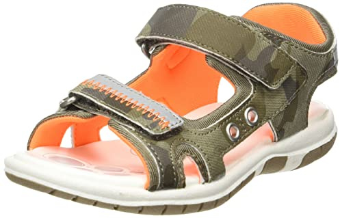Chicco, Finnigan sandal, Justerbara dubbla kardborreband sandaler unisex – barn , Orange, 30