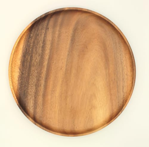 runder Teller aus Holz 15 20 25 30 cm Akazienholz Ritter LARP Mittelalter (30cm)