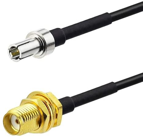 UniteCom - 2 cavi adattatori per antenna coassiale RF da 15 cm a bassa perdita SMA femmina a TS9 maschio, 4G 5G Hotspot Router Antenna convertitore coassiale RF Patch Lead 6 (connettore dritto)