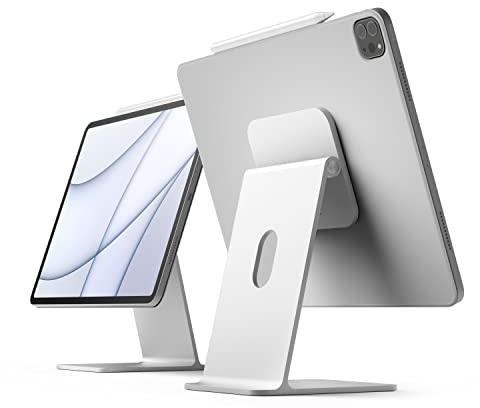 elago Magnetischer Tablet-Ständer für iPad/Nintendo Switch 2 | Kompatibel mit iPad Pro 12,9″ (6/5) und 11″ (4/3), Air 10,9″ (5/4), Mini 8,3″ (6), Nintendo Switch 2 (Silber)