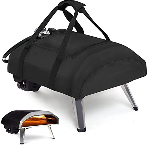 Pizzaofen Abdeckung für Ooni Koda 16,600D Wasserdicht Zubehör 66x60x22cm | Oxford-Stoff ,Ofen Abdeckungen,Verstellbare Schnalle, Botten elastisches Seil, gepolsterter Griff staubdicht, UV-Schutz