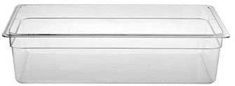 Forgast Contenitore Gastronorm GN 1/2 in Policarbonato, Dimensioni 32,5x26,5x15 cm, Vaschetta Gastronorm, Vassoio, Resistente alla Temperatura, Lavabile in Lavastoviglie, Transparente