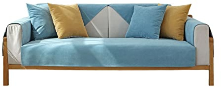VanderHOME Neue Universelle Wasserdicht Sofabezug,Einfacher Sofa Überzug, Couch Bezug 1/2/3/4 Sitzer L Form Sofa Cover Sofa-Schutzhülle Ecksofa, Sofaschoner rutschfest 90 * 160cm-Hellblau-1 PC