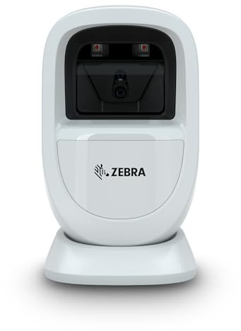 Zebra Technologies - DS9308 SR Präsentationsscanner USB-Kit - Kompaktes Design mit nahezu Null Platzbedarf - Adaptive Beleuchtung - Für Zähler mit Platzbeschränkung - Schnelles Scannen - Weiß