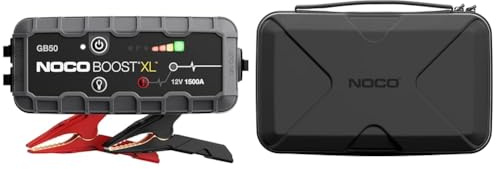 NOCO Boost XL GB50 1500A 12V UltraSafe Starthilfe Powerbank & GC040 Universelle Eva-Schutzhülle für GENIUS1, GENIUS2, GENIUS5 und GENIUS10 Smart-Batterieladegeräte.