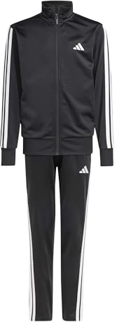 adidas Unisex niños Essentials Climacool Stripes Track Suit, black/white, 15-16 Years