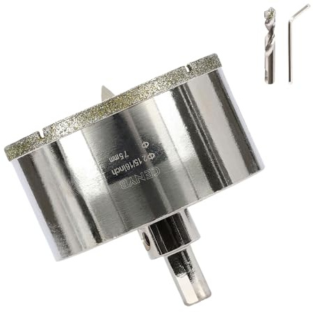 2-15/16 Pouces 75mm scie cloche carrelage foret diamant carrelage avec foret de centrage – Revêtue de diamant Adaptée pour,Verre, Marbre, Porcelaine et Céramique