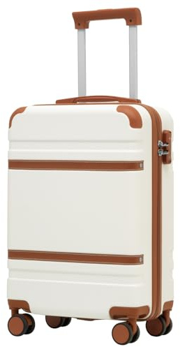 COOLIFE Ryanair Kabinenkoffer 55x35x20 cm EasyJet Handgepäck Koffer TSA | PC+ABS Hartschale, 4 Doppelrollen, leicht, Bordgepäck – für Kurzurlaub, Freizeit & Wochenendtrips