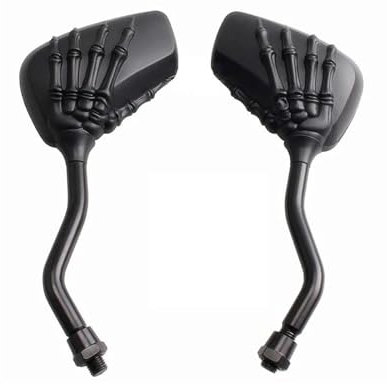 Lenkerendenspiegel Für Royal Für Enfield Für Interceptor Für 650 Seite Spiegel Universal Motorrad Rückspiegel 10mm Motorrad Spiegel(BK)