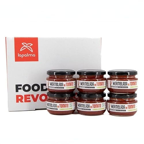 Mermelada de Tomate Artesanal de Cooperativa Granada La Palma - Producto Nacional de la Costa Tropical - Pack de 6 Frascos de 250g Cada Uno - Sabor Único y Natural