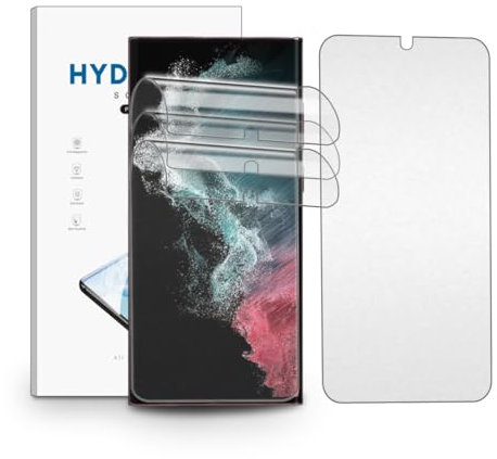 nvskvd Matt Schutzfolie für Samsung Galaxy S22 Ultra 5G, 3 Stück Entspiegelte TPU Displayschutzfolie Flexible Hydrogel Folie Display Blendschutz, Anti-Fingerabdruck