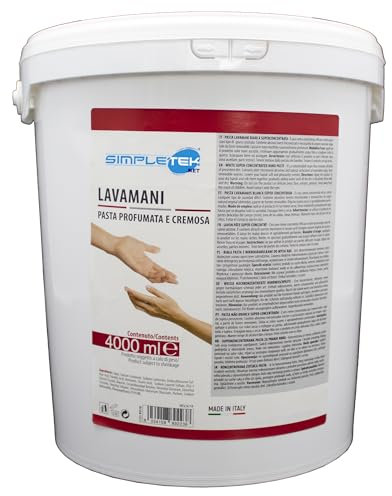 SIMPLETEK - Pasta lavamani cremosa sapone disinfettante 4L 4 litri detergente profumata P310
