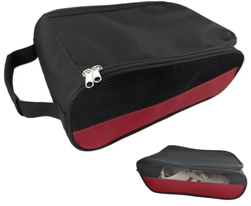Fogukier Golfschuhtasche, Schuhtaschen für die Reise, Sneaker-Tasche Schuhtasche, wasserdichte, belüftete Schuhtragetaschen mit Reißverschluss und Tragegriff Oben für Golf, Tennis, Fußball