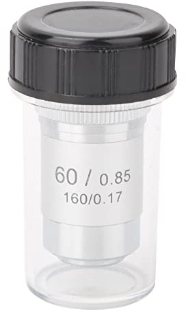Mikroskopobjektlinse, 4x-100x-achromatisches Mikroskop, Mikroskopzubehör Objektiv Objektive Linse für Alle Biologischen Mikroskope mit C, Linsen (60x)