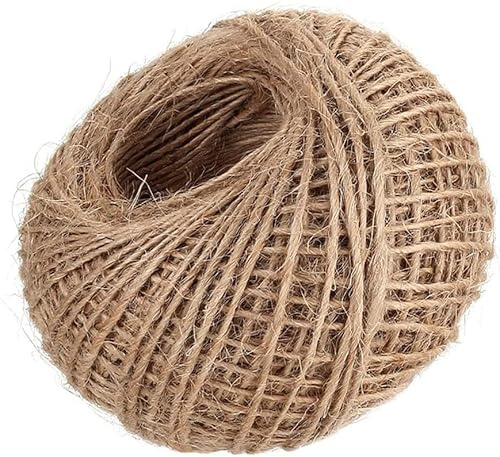 1 x 80 m Jute-Schnur auf Rolle – 2 mm natürliche Jute-Schnur für Kunst und Handwerk, Geschenkverpackung, Floristik, rustikale Gläser, Dekoration, Bündelung, Garten und Recycling
